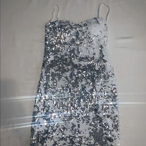 Strapless Sequin Dress